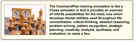 CommandPlan Simulation is like a Chess Simulator